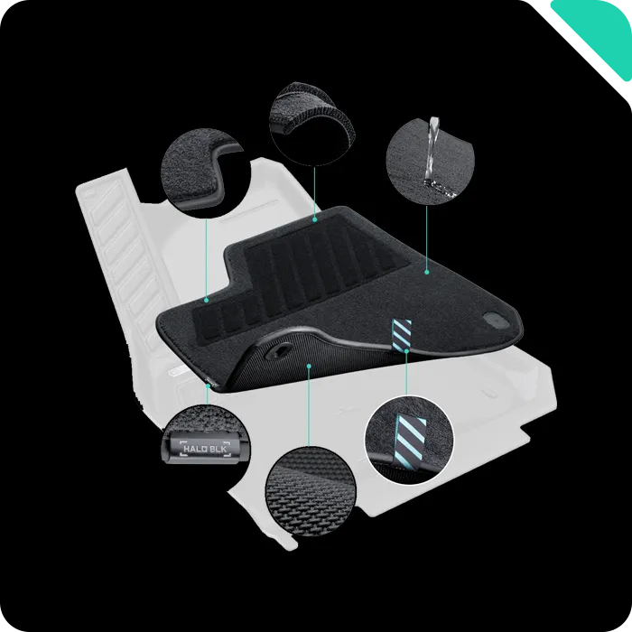 Haloblk フロアマット モデル S 左ハンドル用