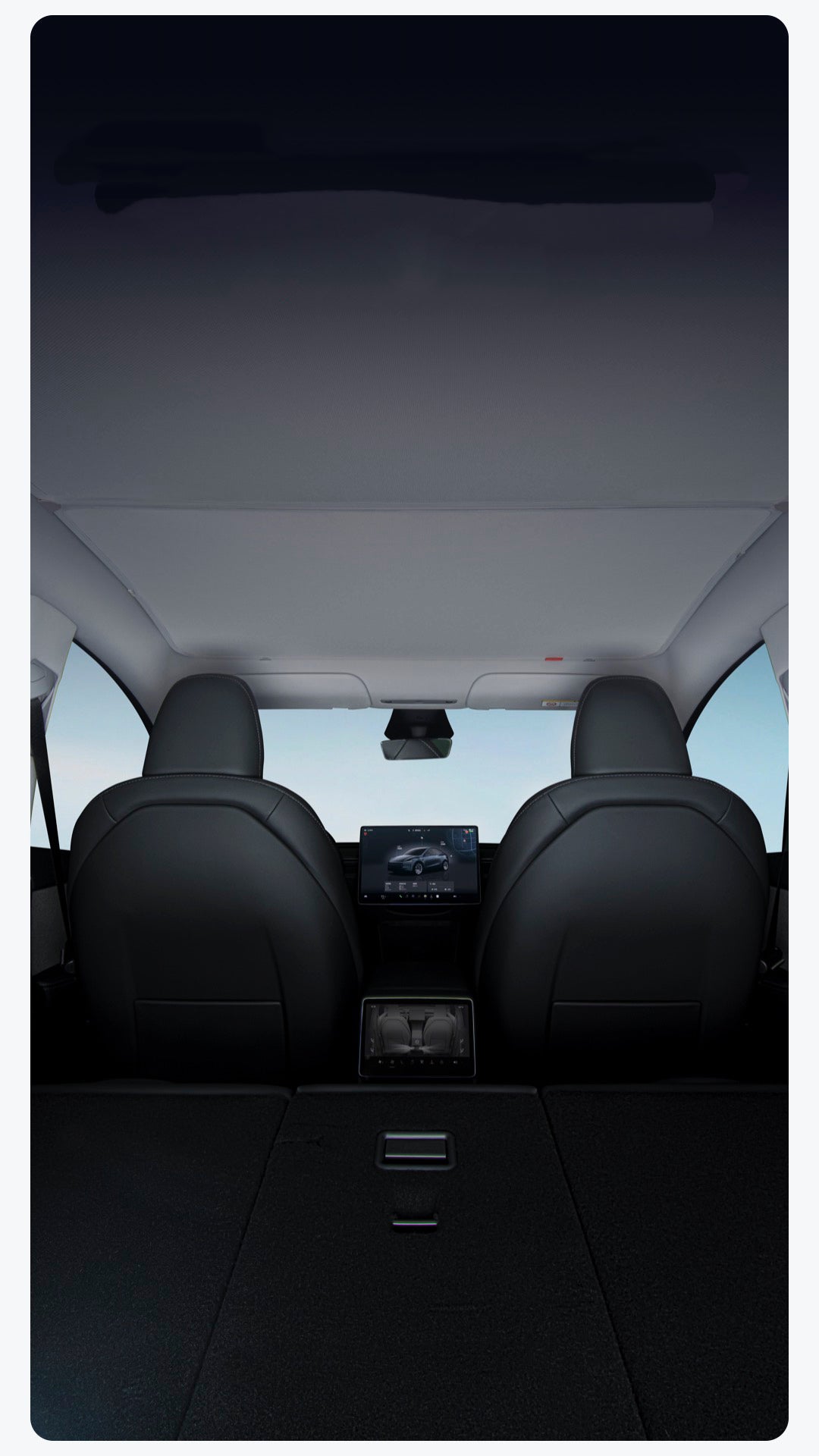 2025 NEW!!Tesla 新型モデル 3/Y/新型モデルY用 二層ルーフサンシェード